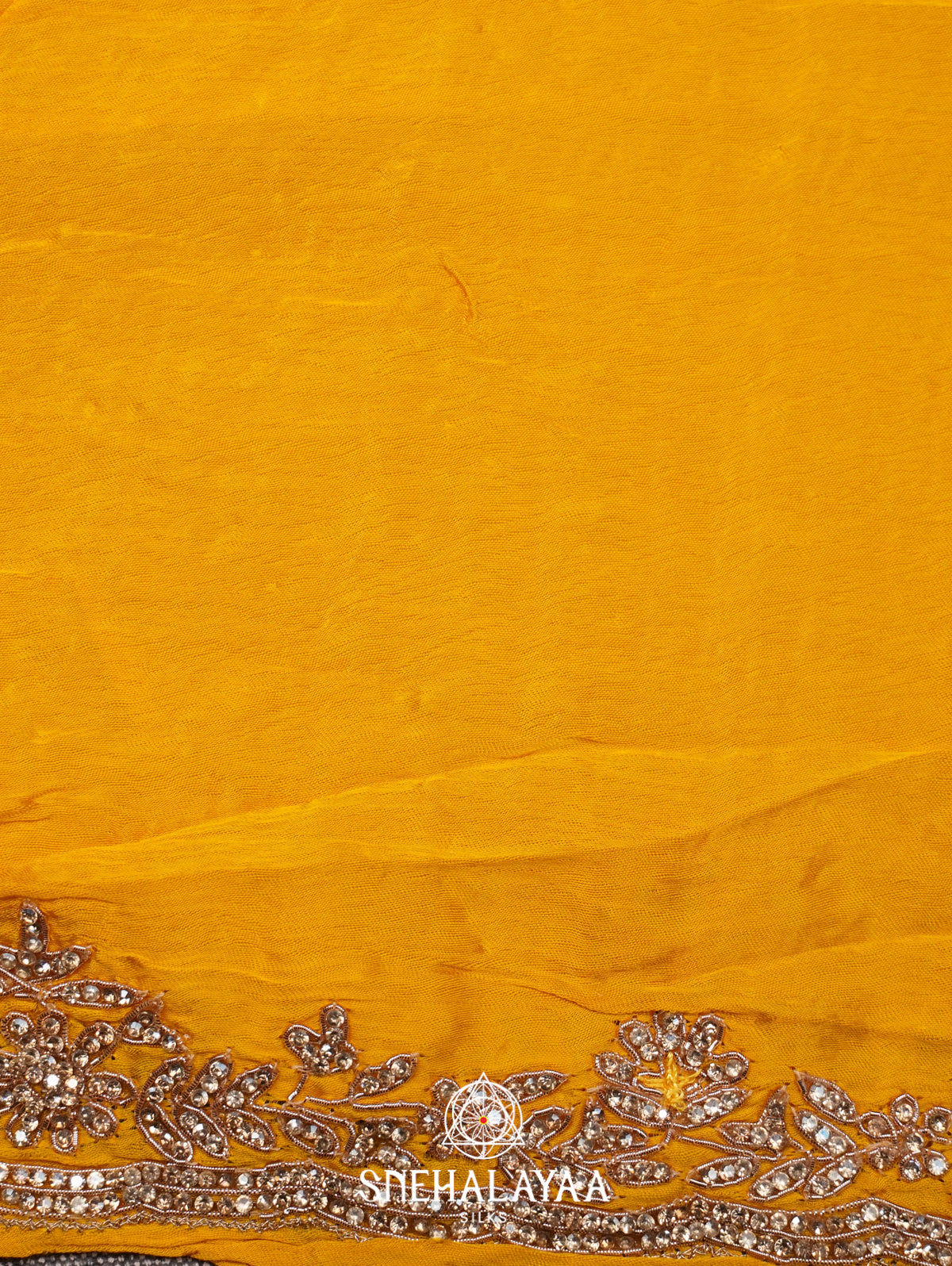 Mango Yellow Designer Saree