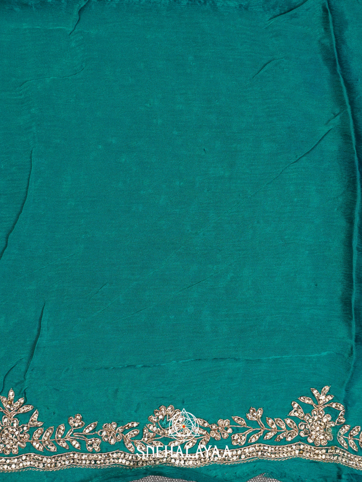 Teal Green Designer Saree