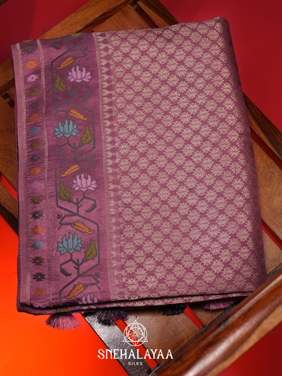 Plum Banaras Saree