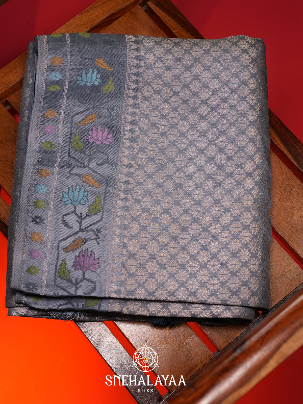 Grey Banaras Saree