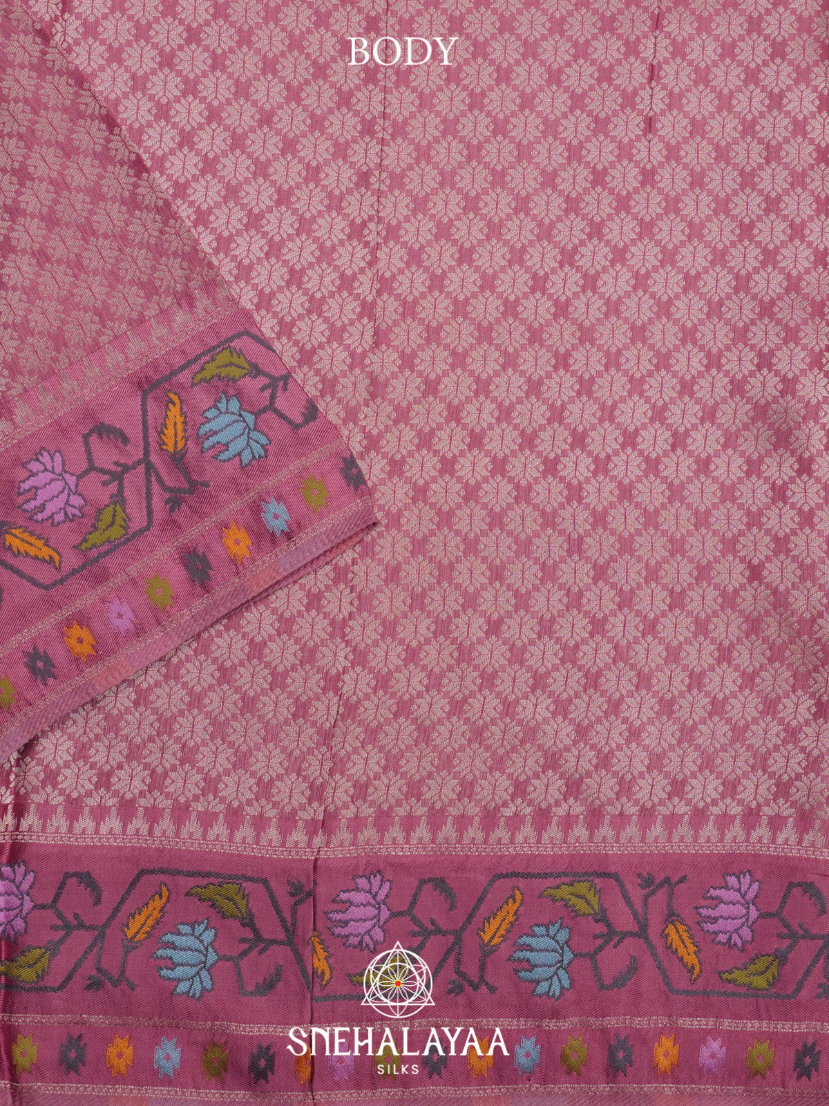 Mauve Pink Banaras Saree