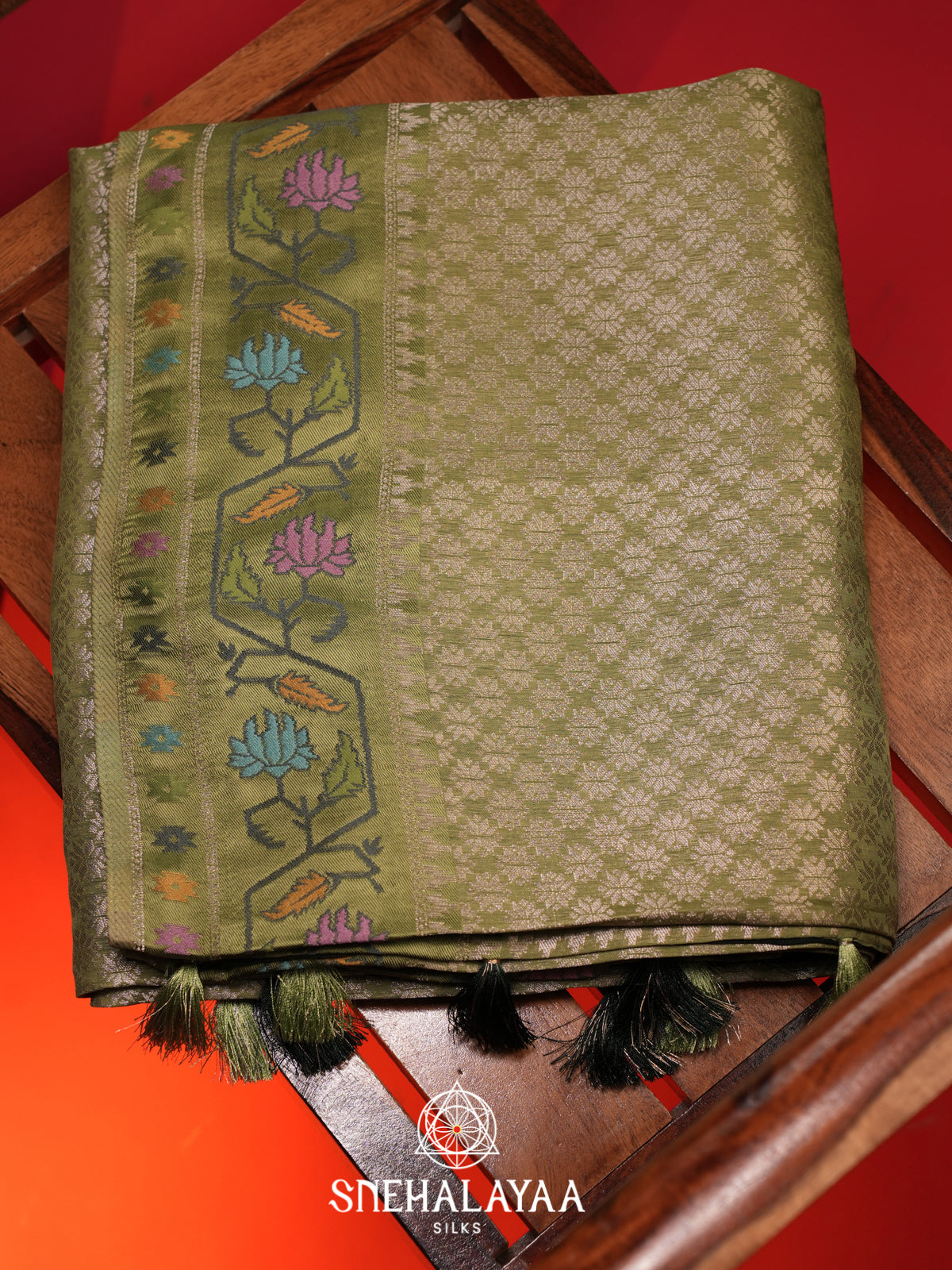 Green Banaras Saree