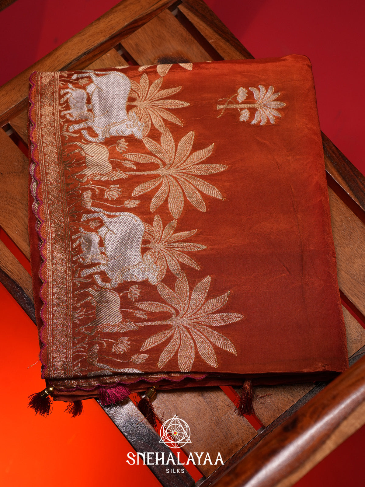 Orange Banaras Saree