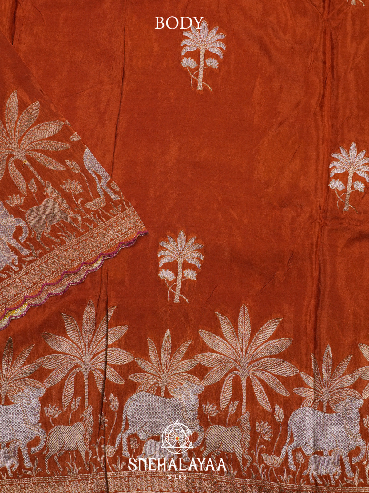 Orange Banaras Saree