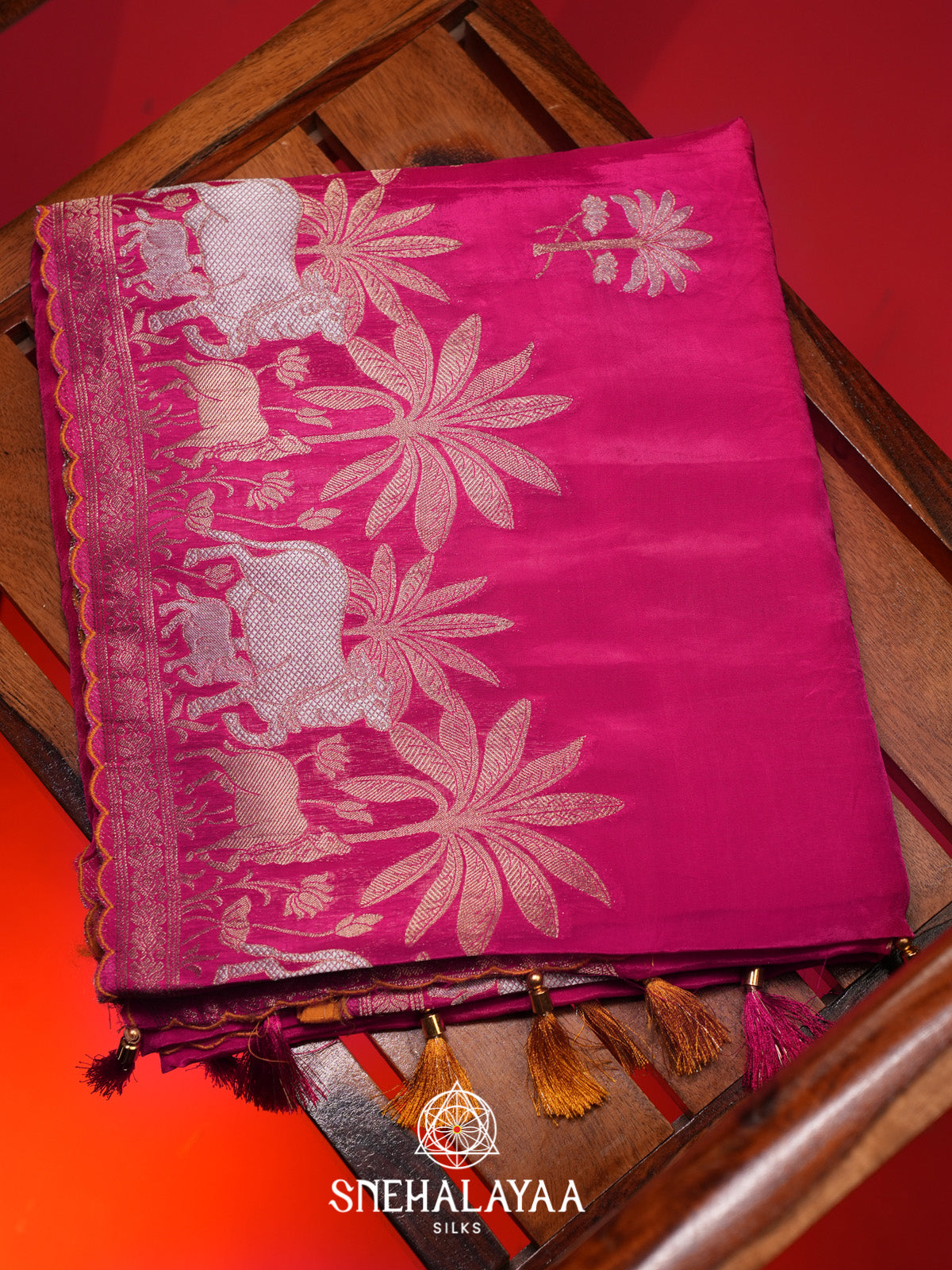 Pink Banaras Saree