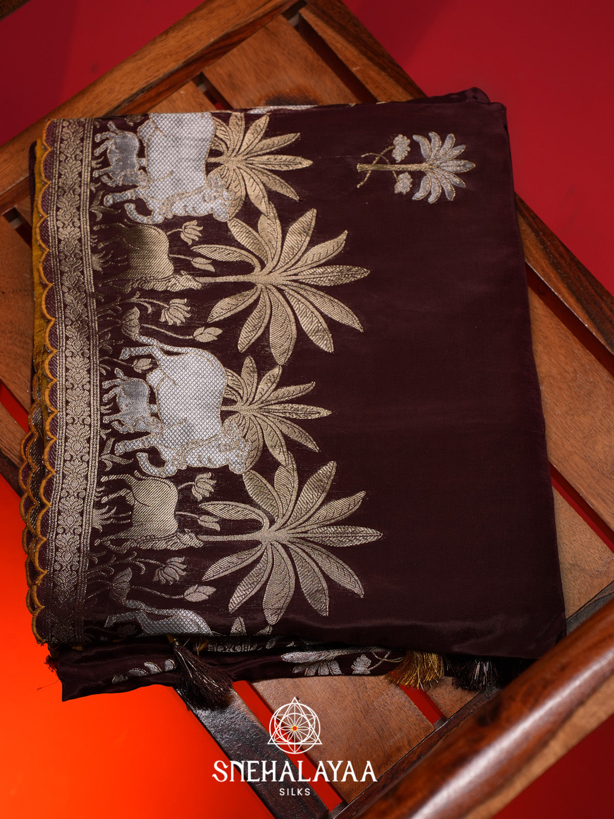 Coffee Brown Banaras Saree