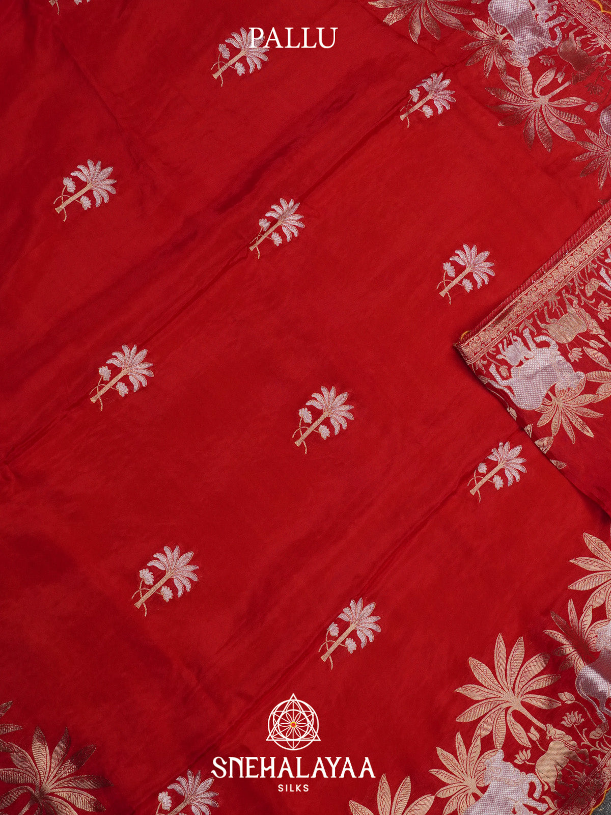 Red Banaras Saree