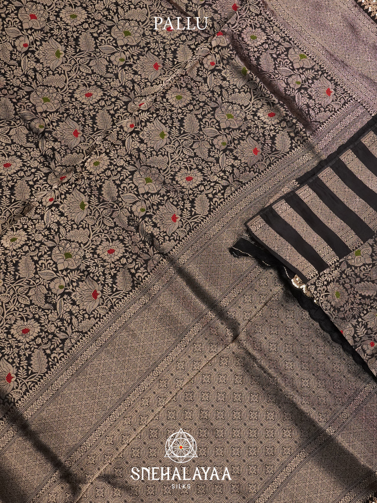Black Banaras Saree