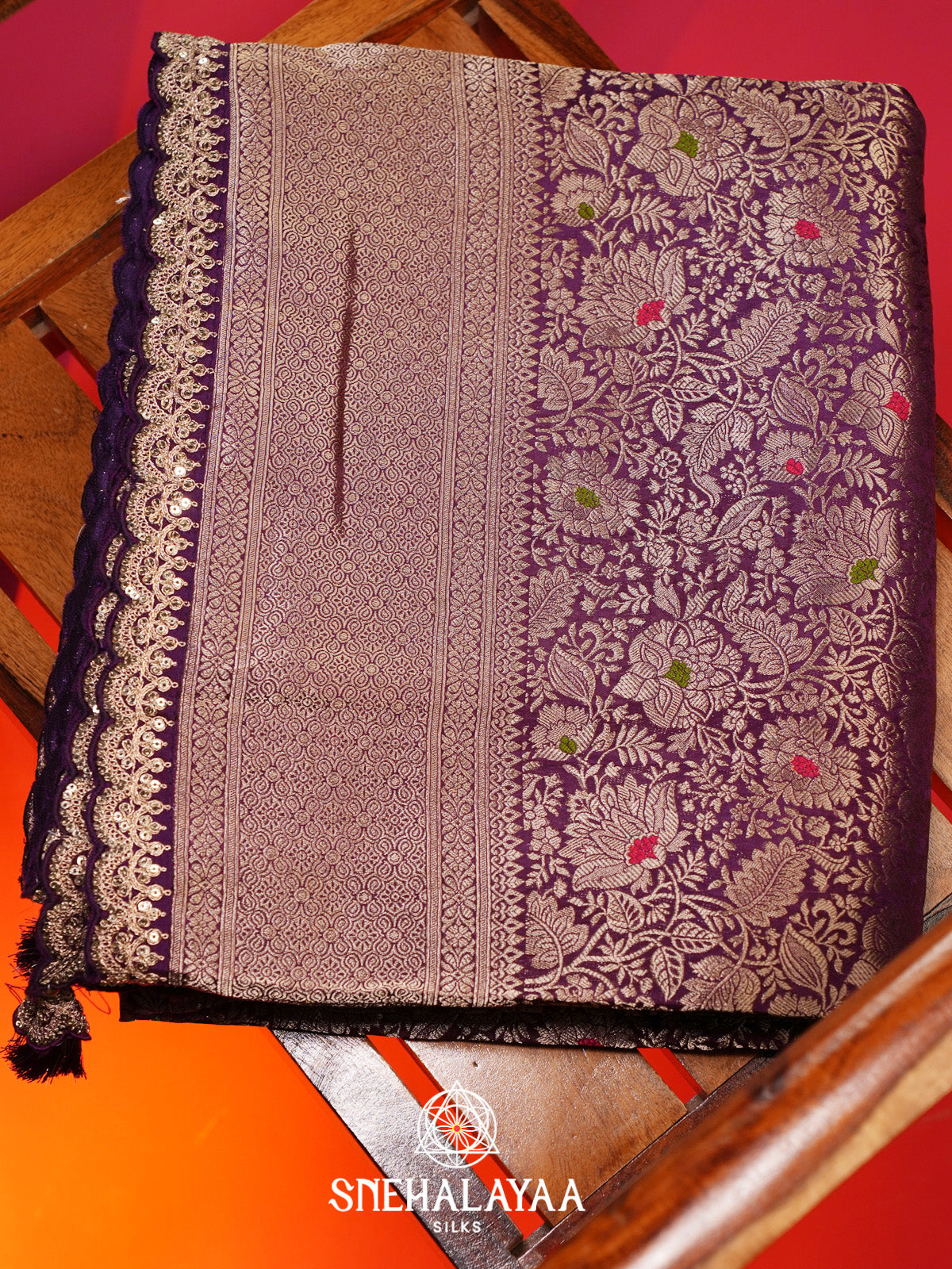 Purple Banaras Saree