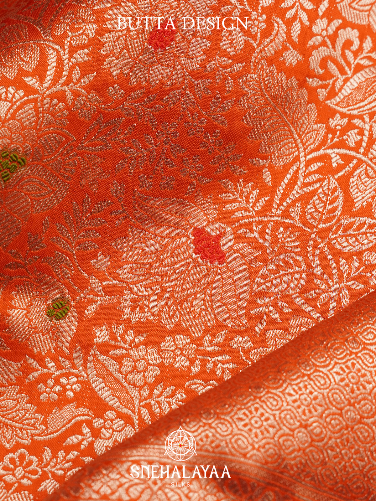 Rust Orange Banaras Saree