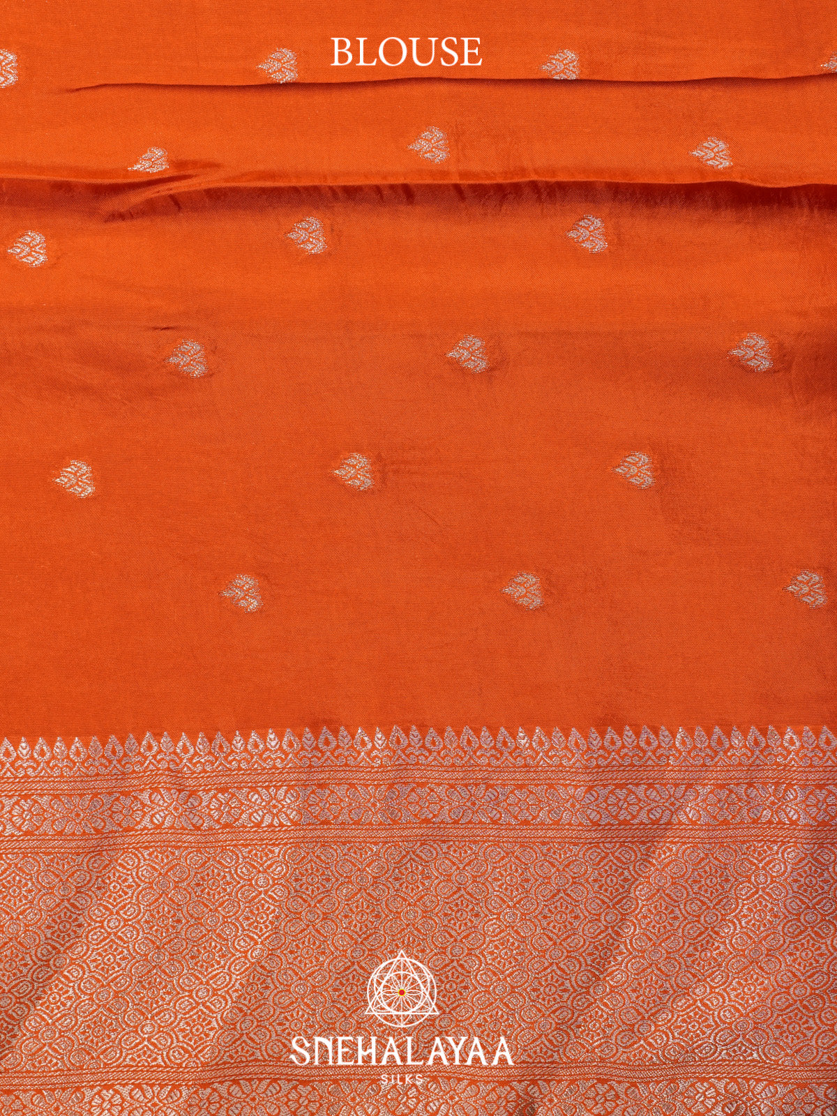 Rust Orange Banaras Saree