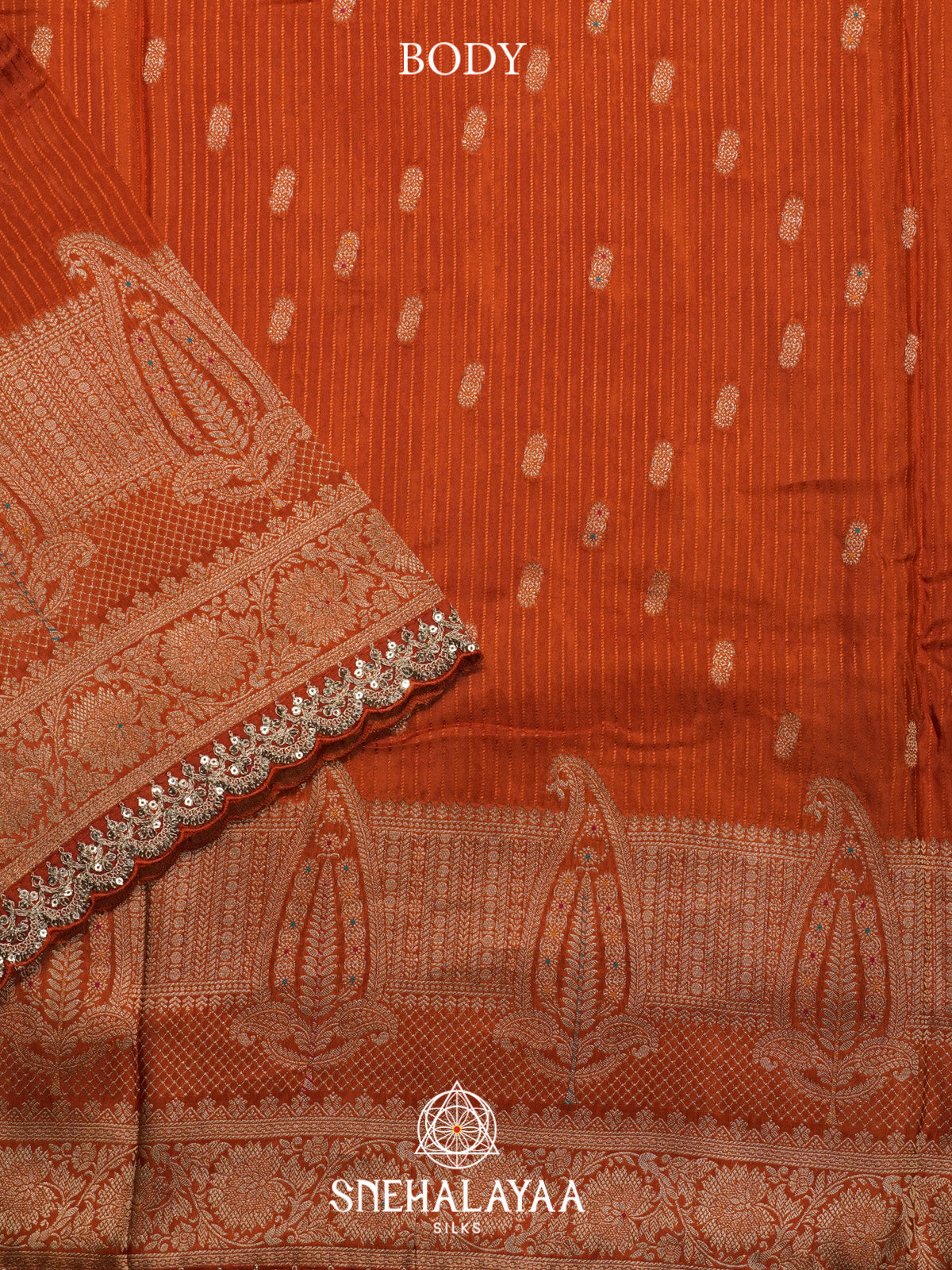 Orange Banaras Saree