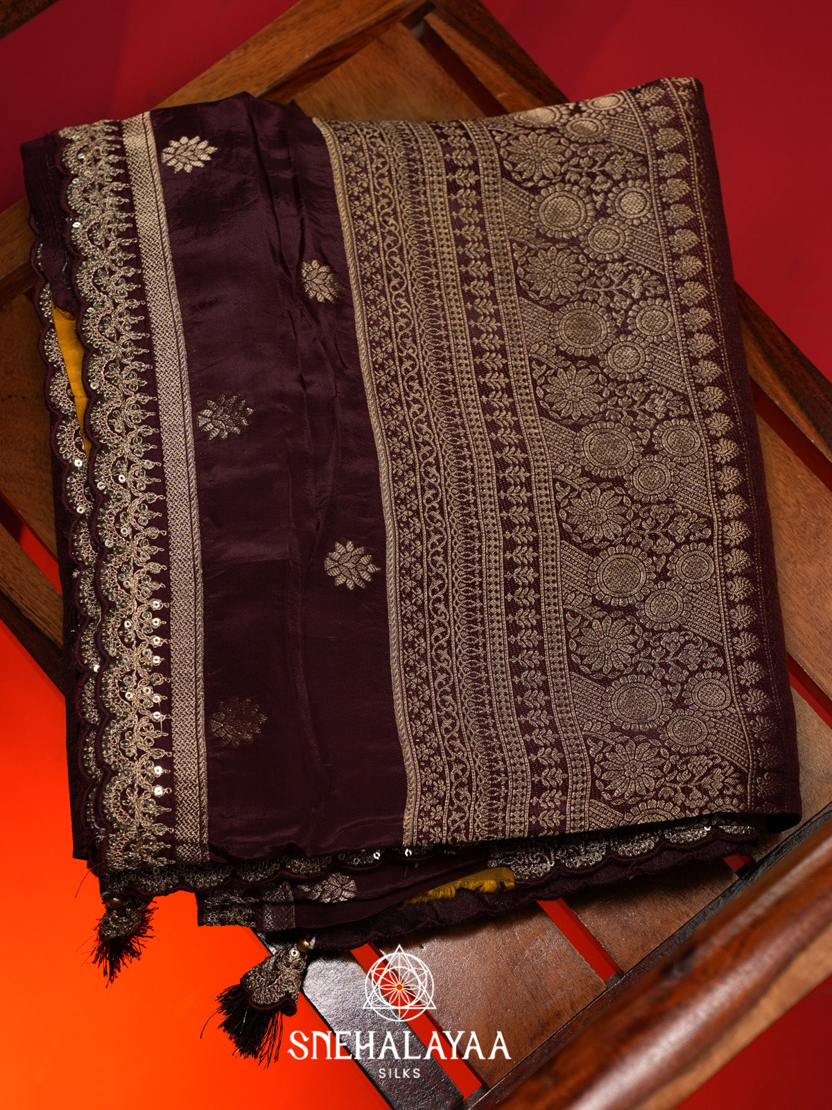 Coffee Brown Banaras Saree
