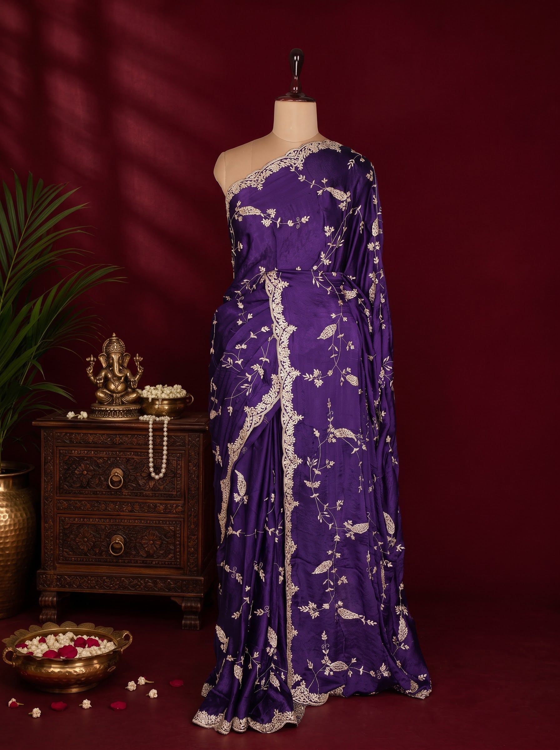 Purple Designer Saree