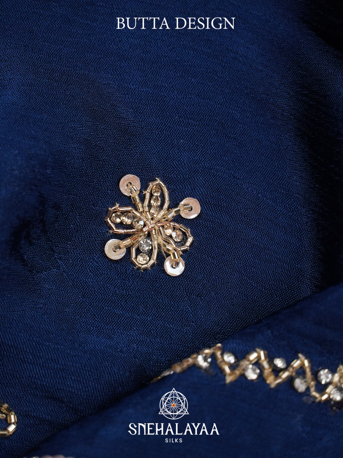 Ink Blue Designer Saree