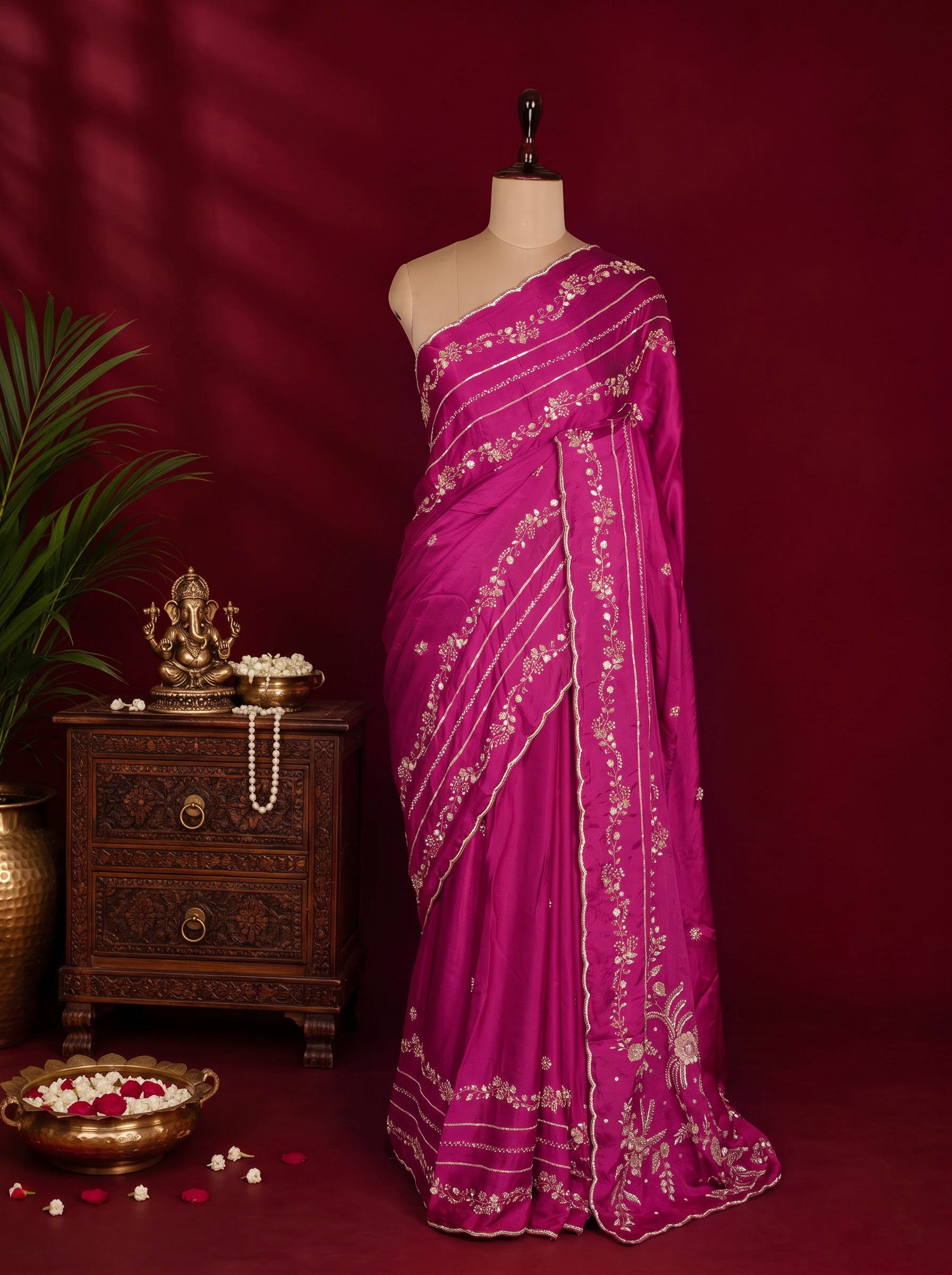 Pink Designer Saree