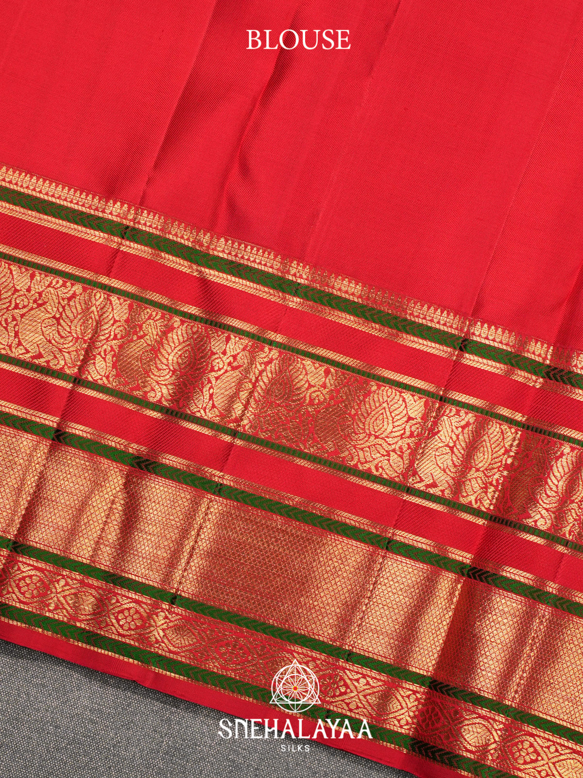 Cream Kanjivaram Silk Saree with Red Zari Border