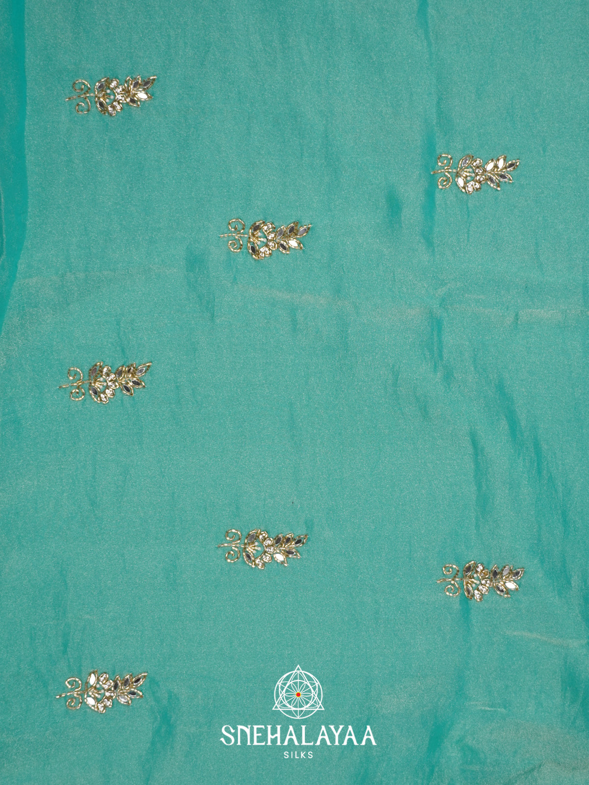 Teal Green Designer Saree