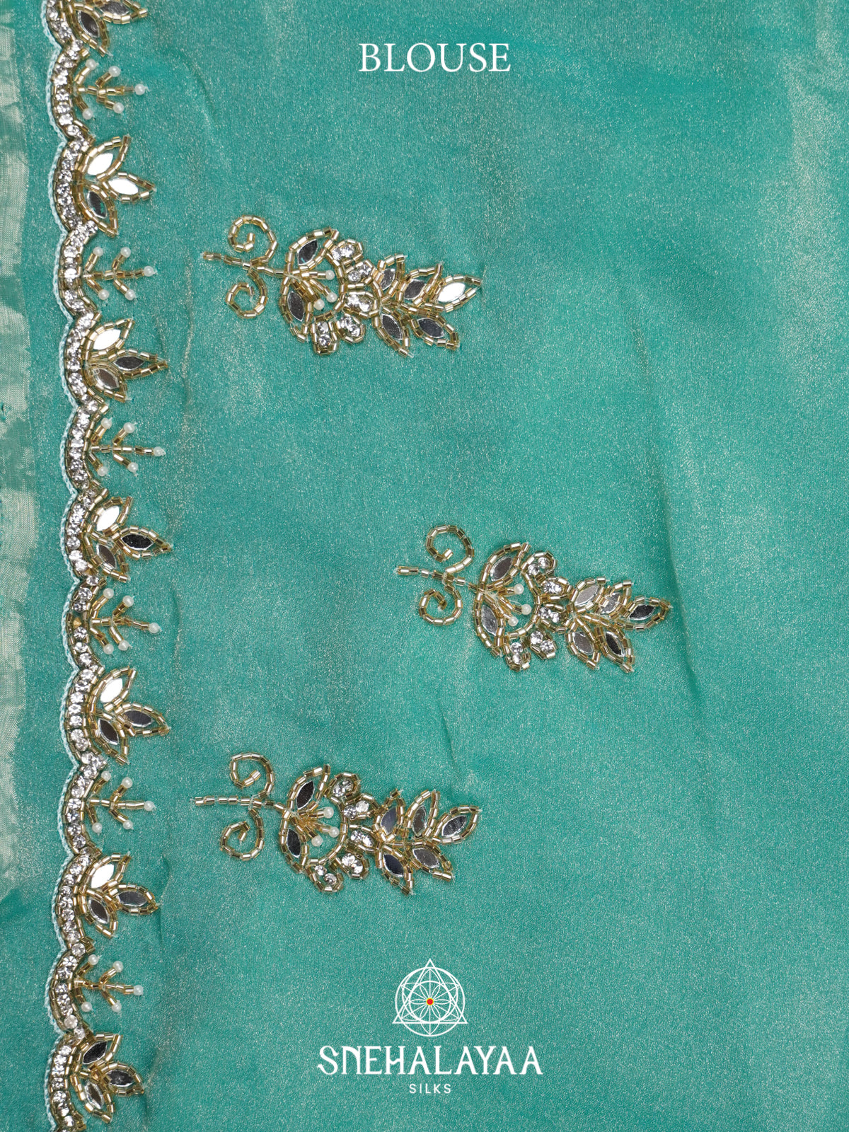 Teal Green Designer Saree