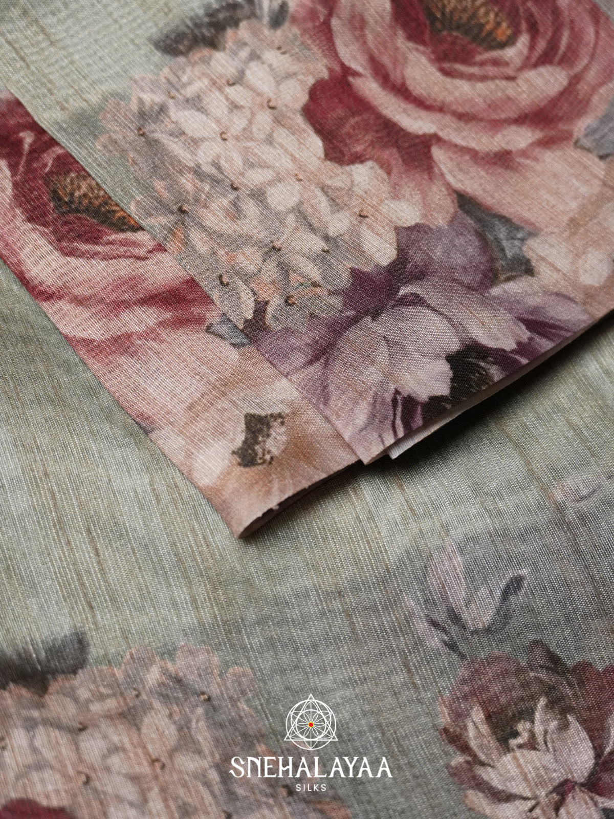 Sea Green Chanderi Saree