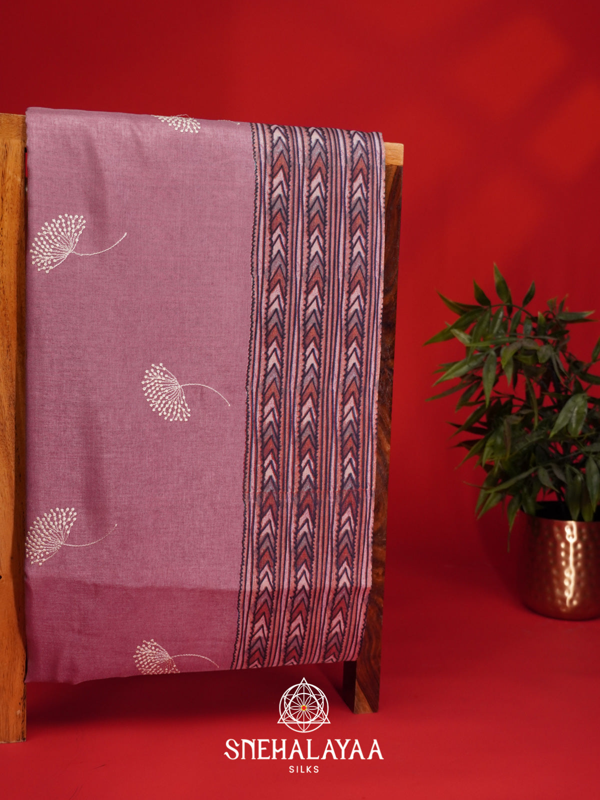 Pale Pink Tussar Saree