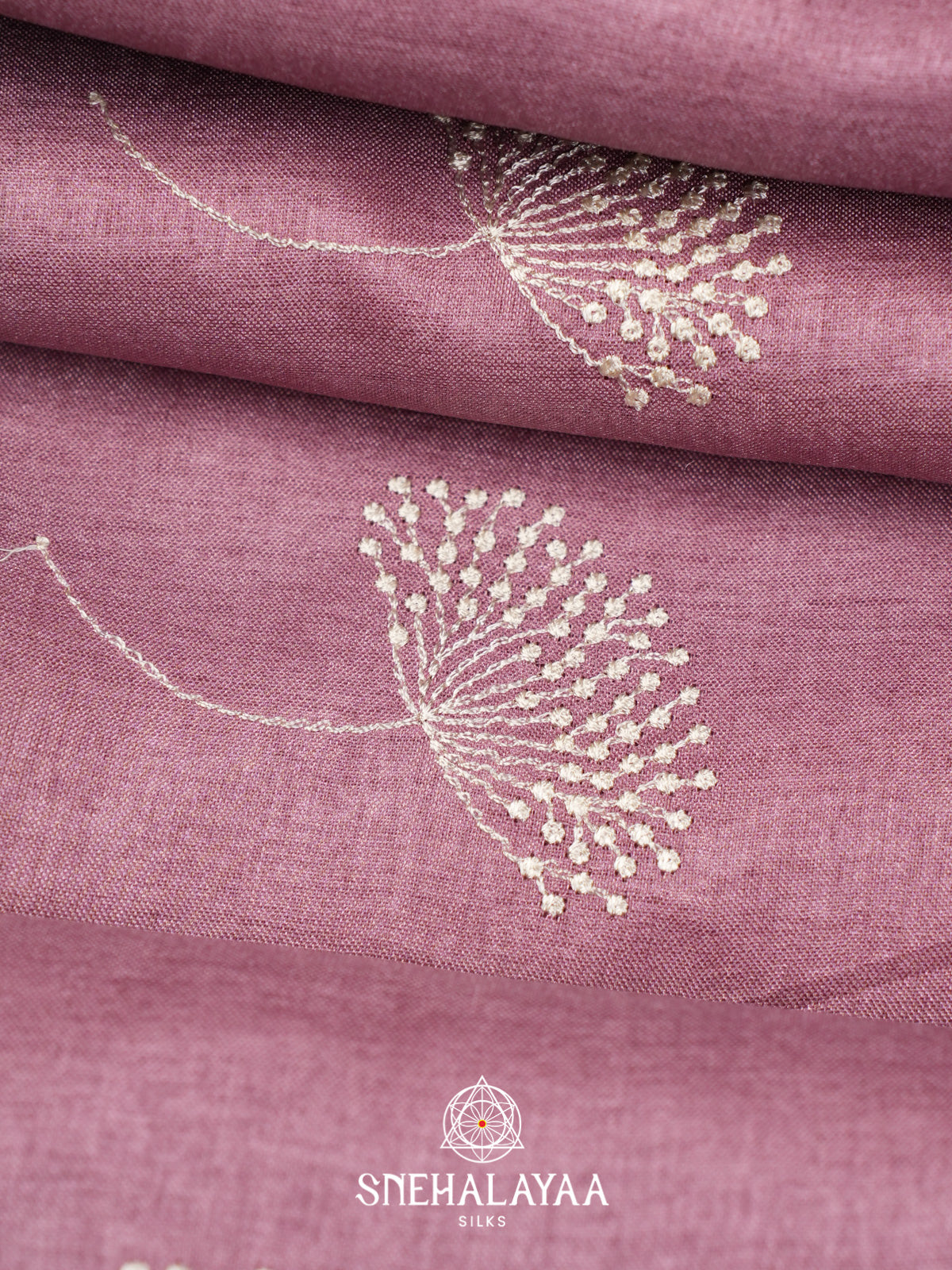 Pale Pink Tussar Saree