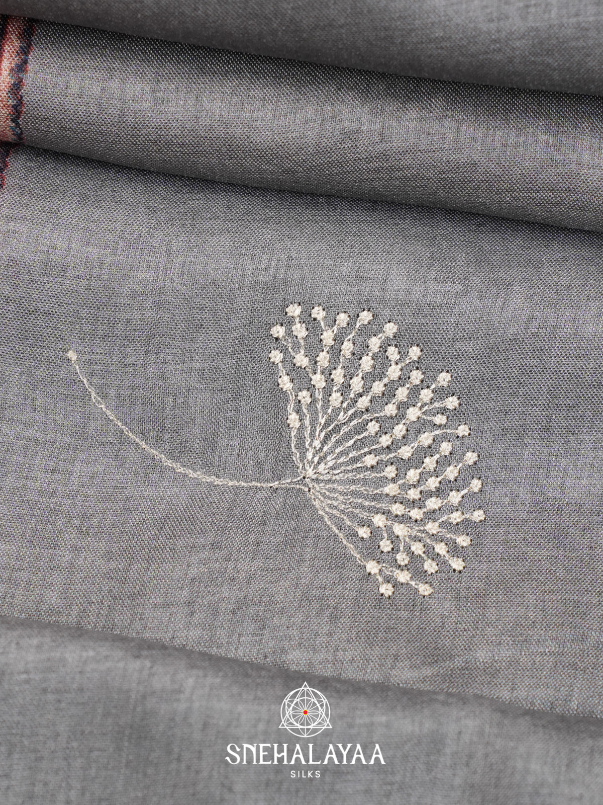 Grey  Tussar Saree