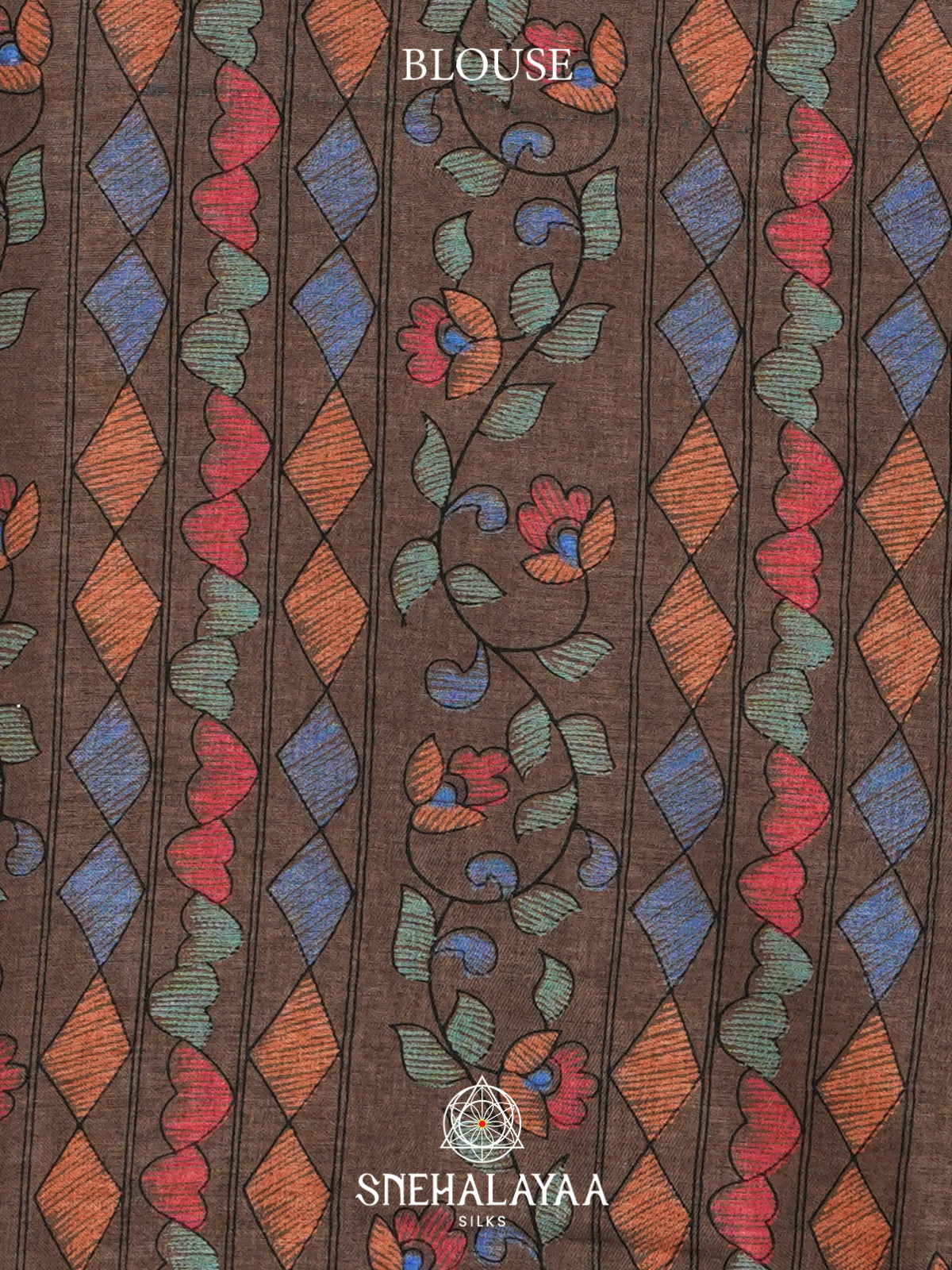Brown Tussar Saree