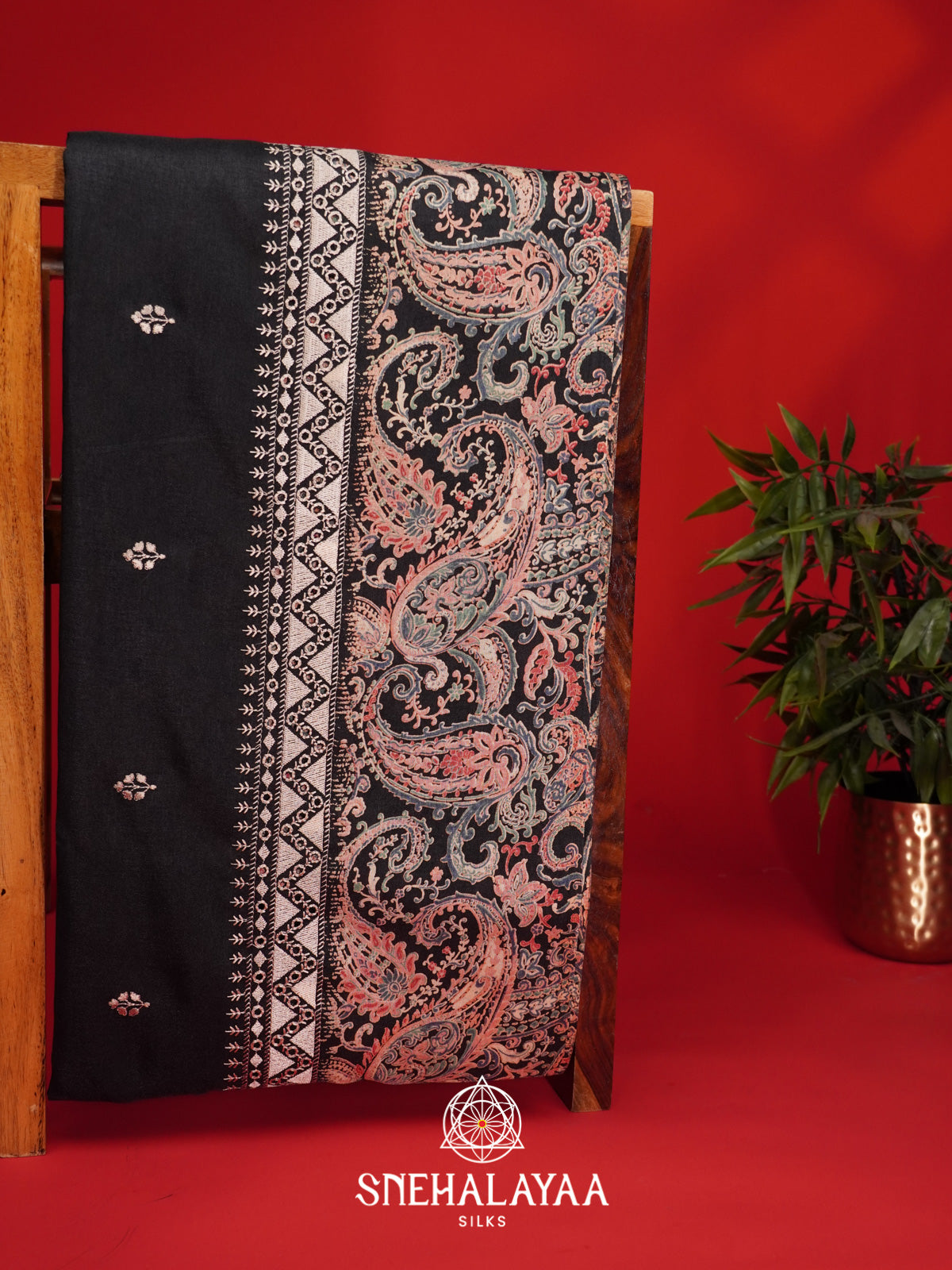 Black Tussar Saree