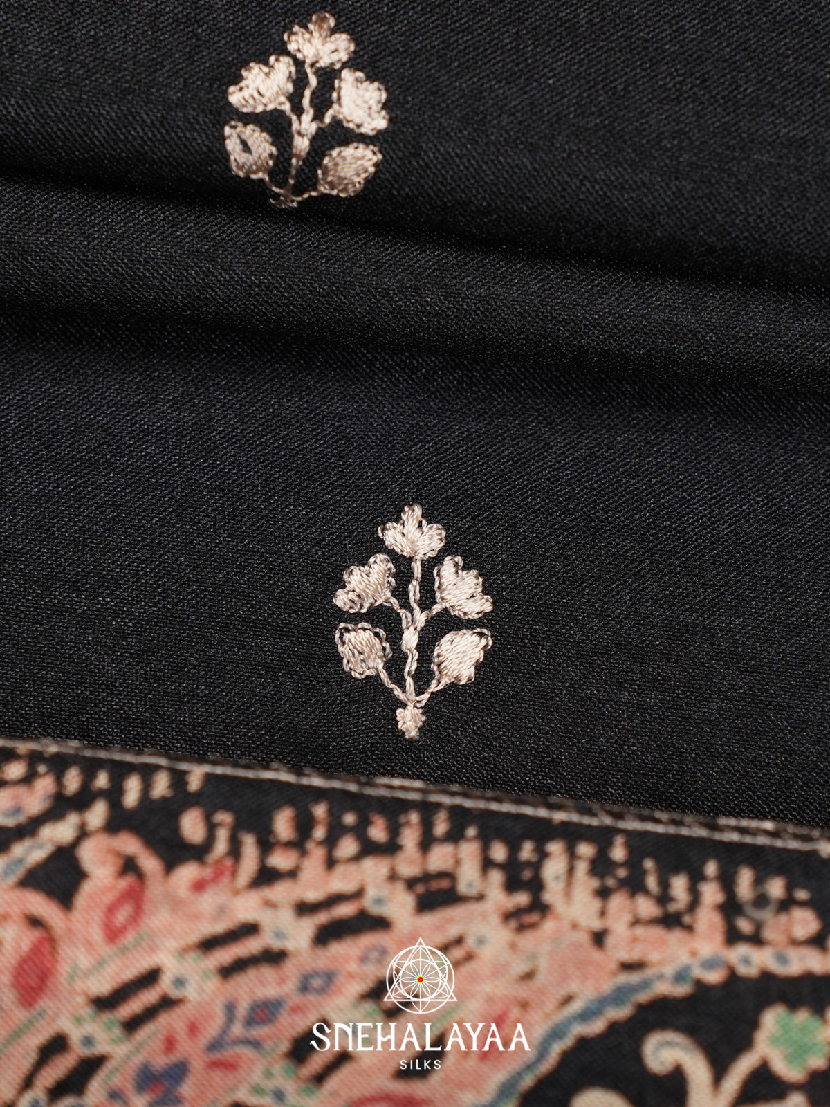 Black Tussar Saree