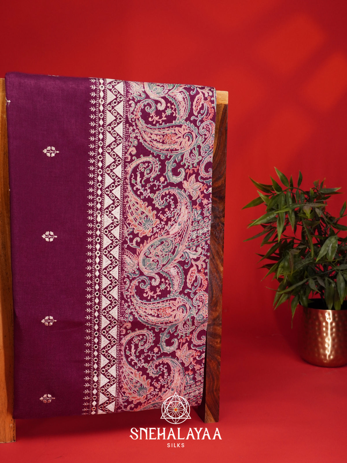 Magenta Pink Tussar Saree