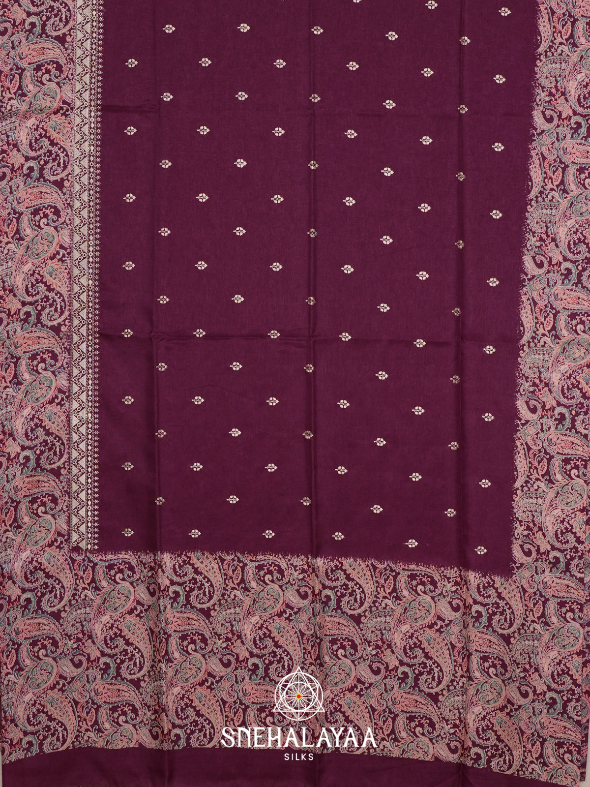 Magenta Pink Tussar Saree