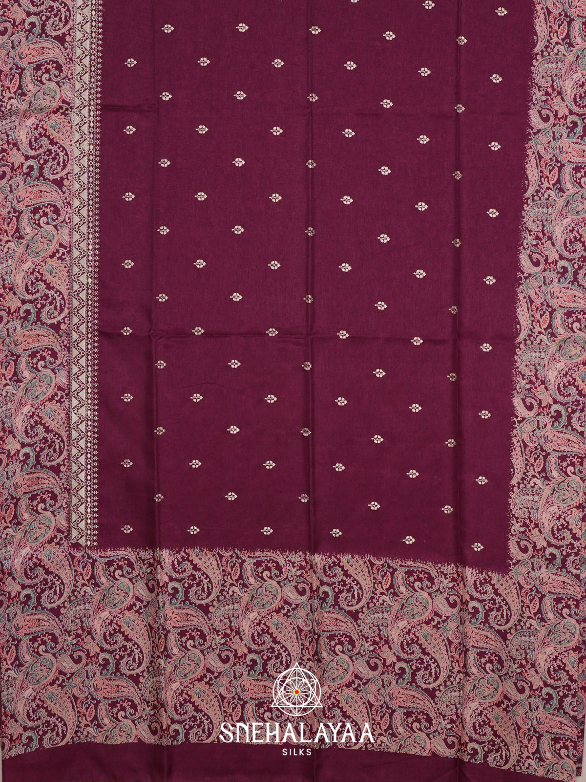 Magenta Pink Tussar Saree
