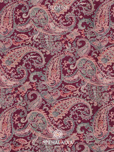 Magenta Pink Tussar Saree