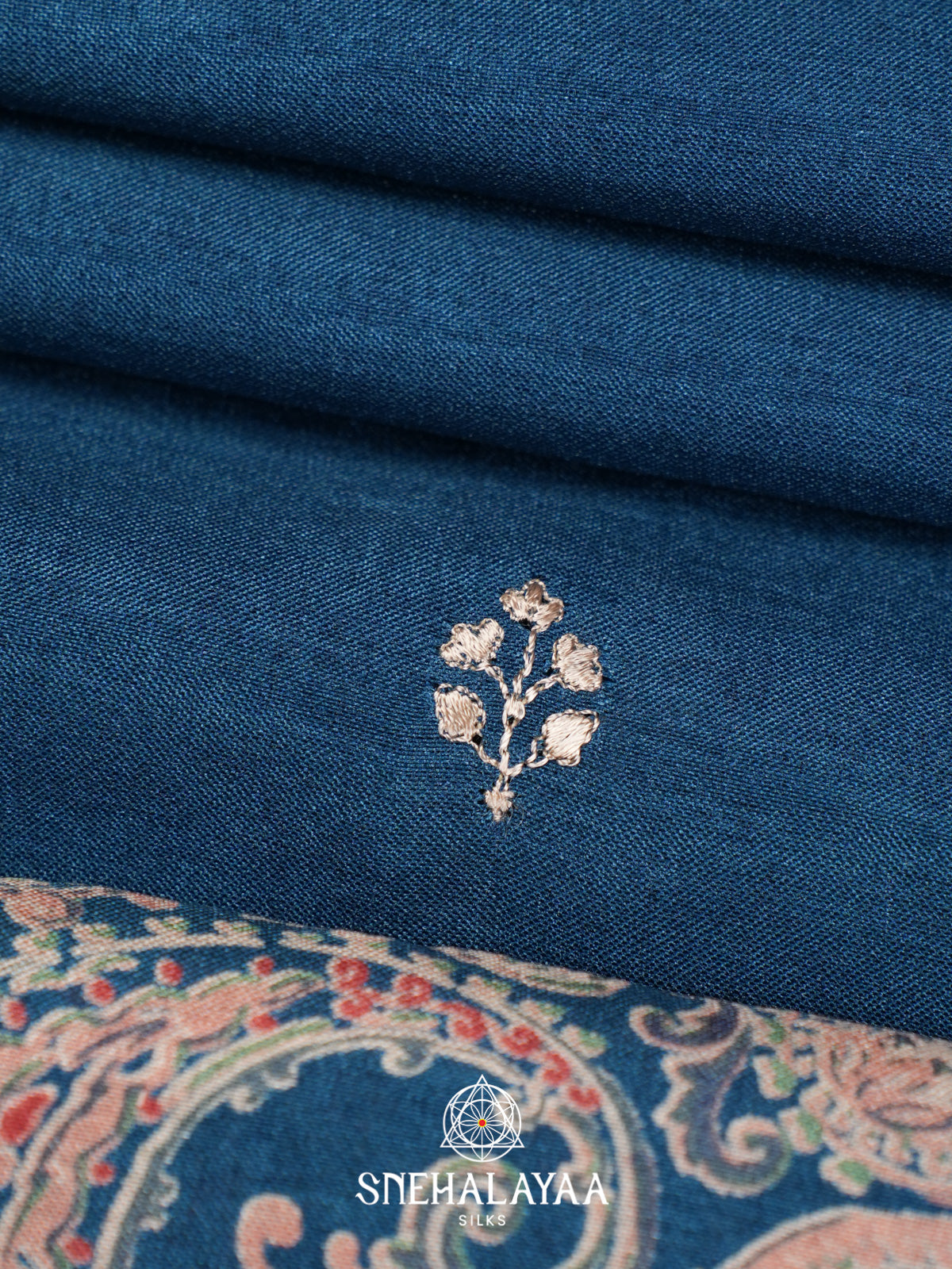 Blue Tussar Saree