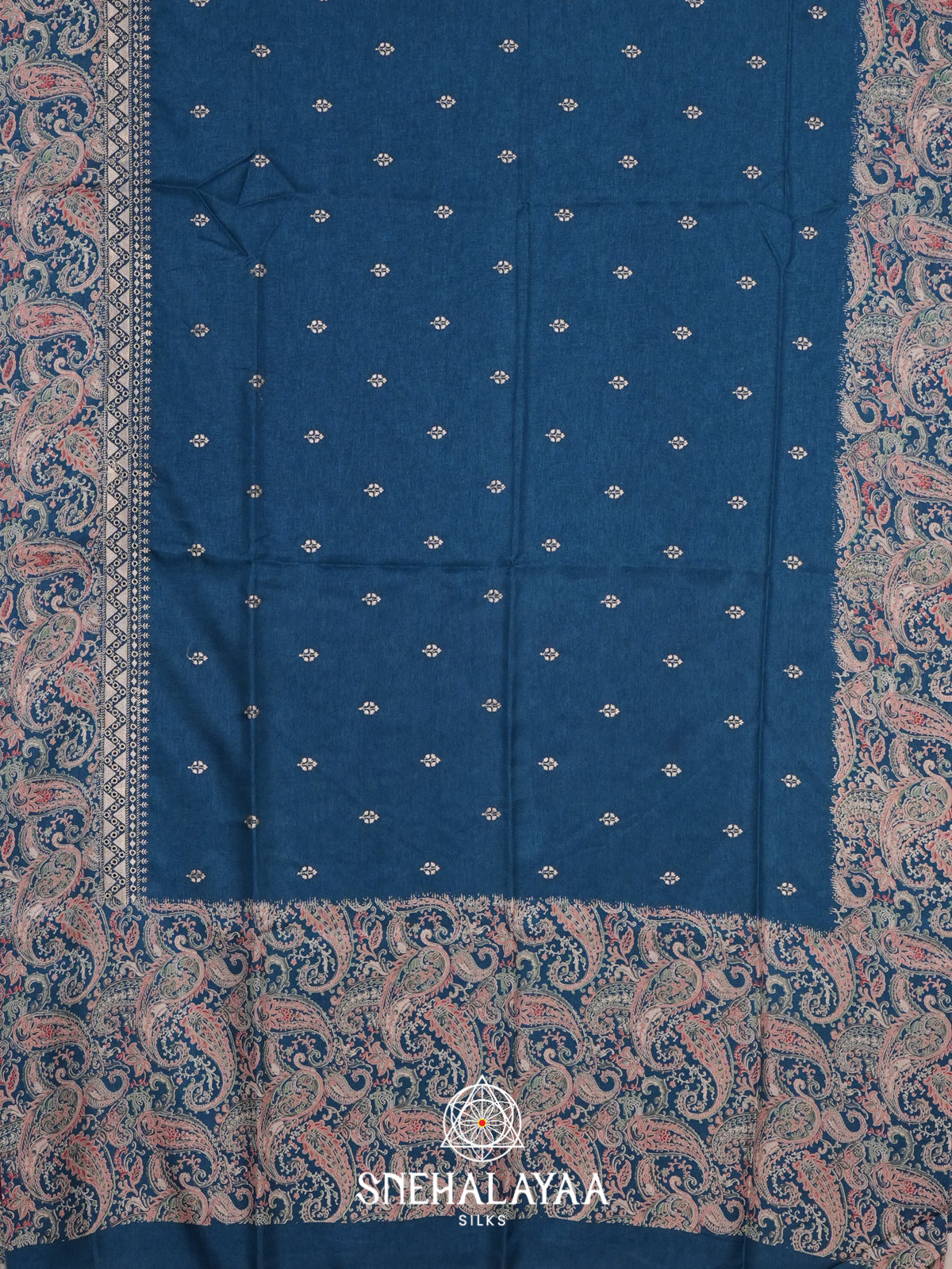 Blue Tussar Saree