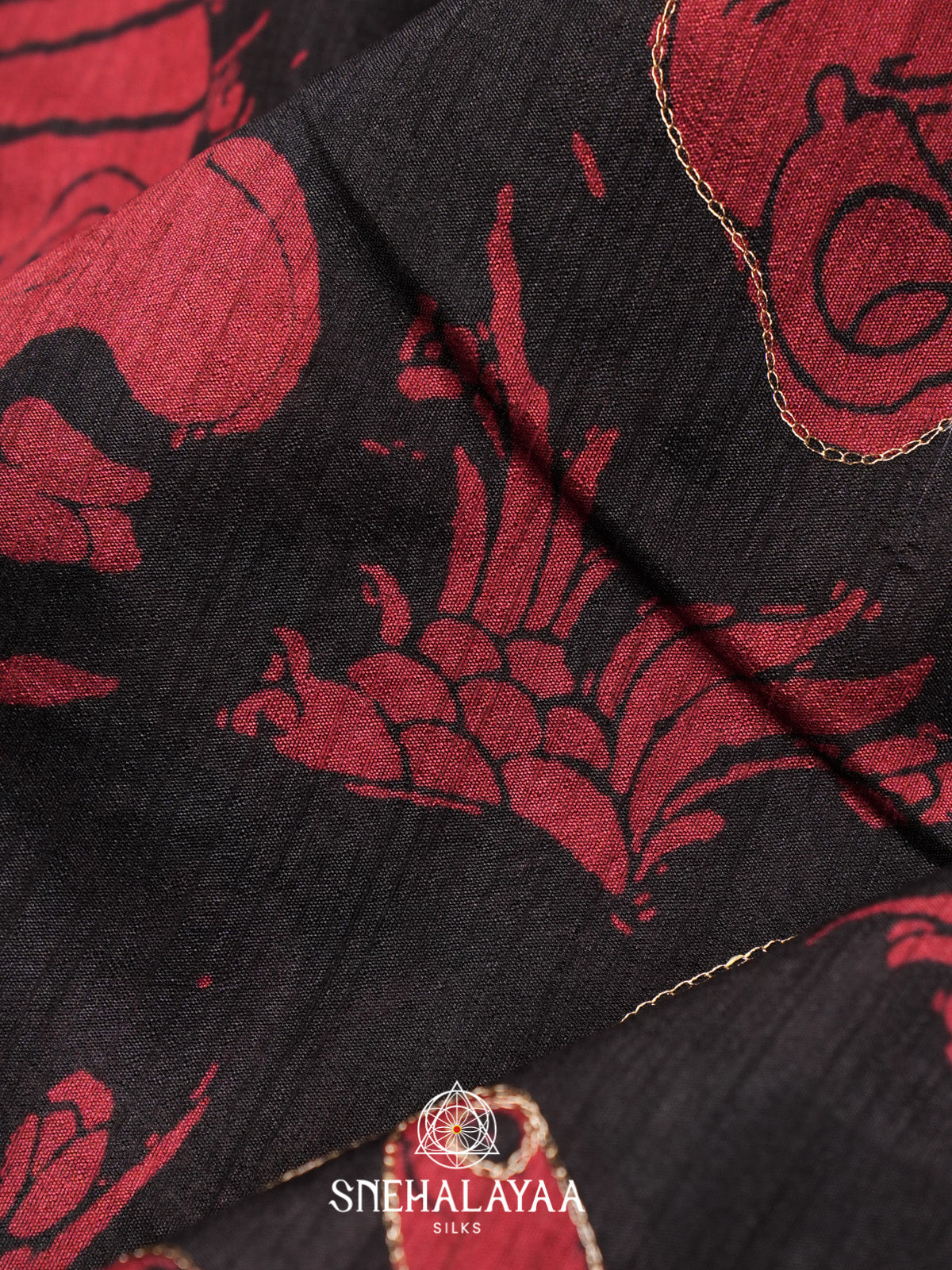 Black Tussar Saree