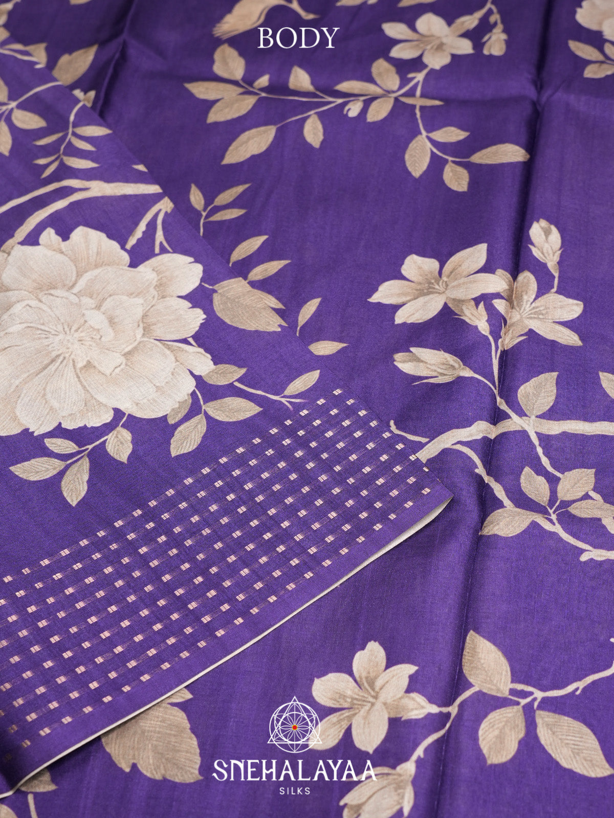 Purple Tussar Saree