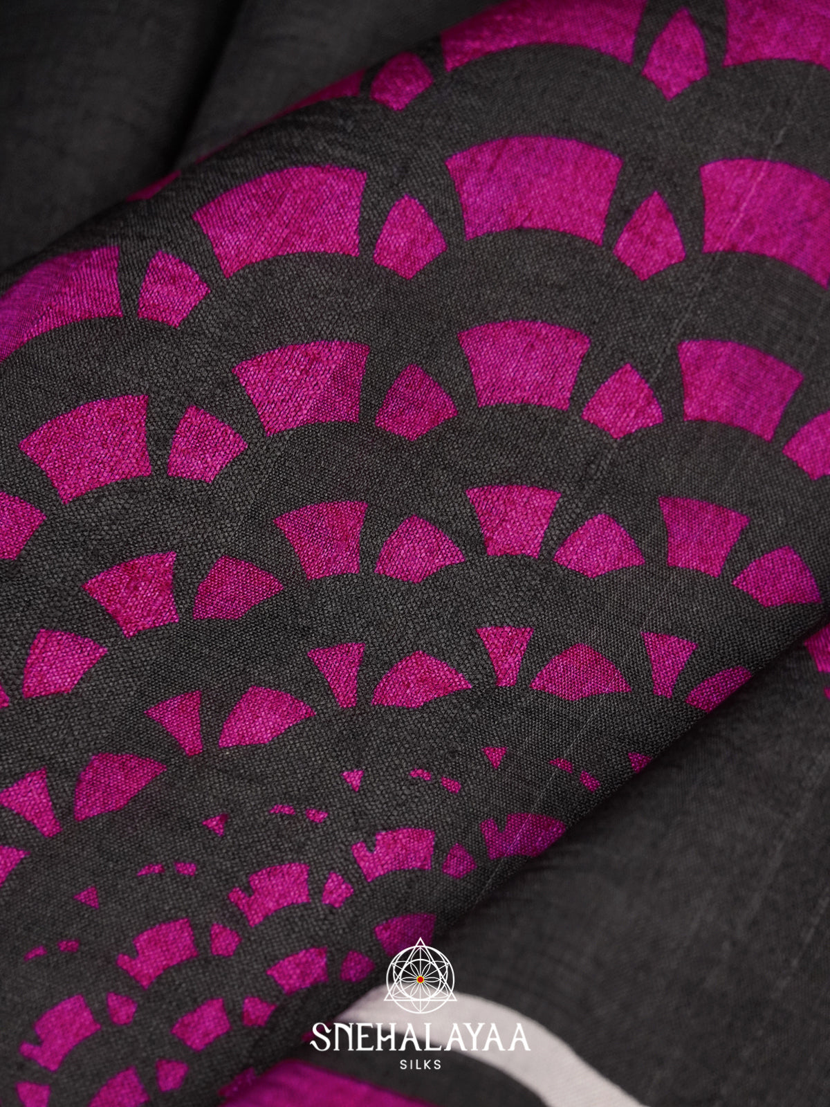 Black  Tussar Saree
