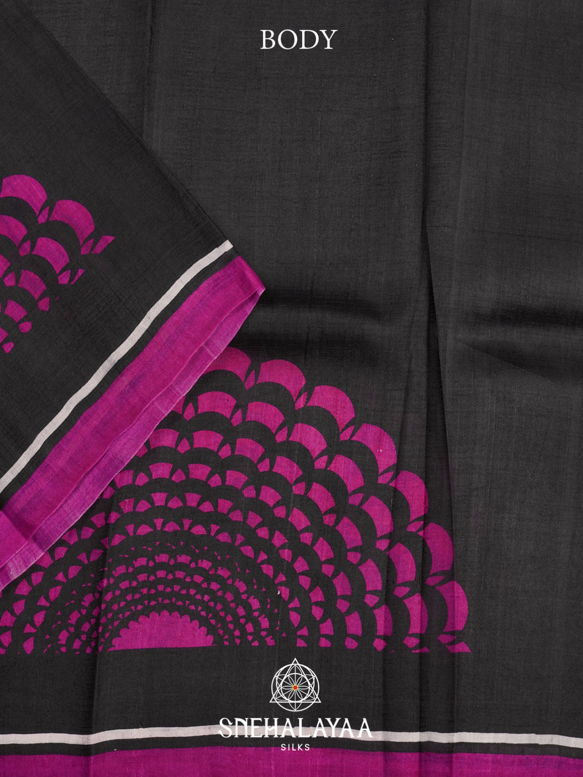Black  Tussar Saree