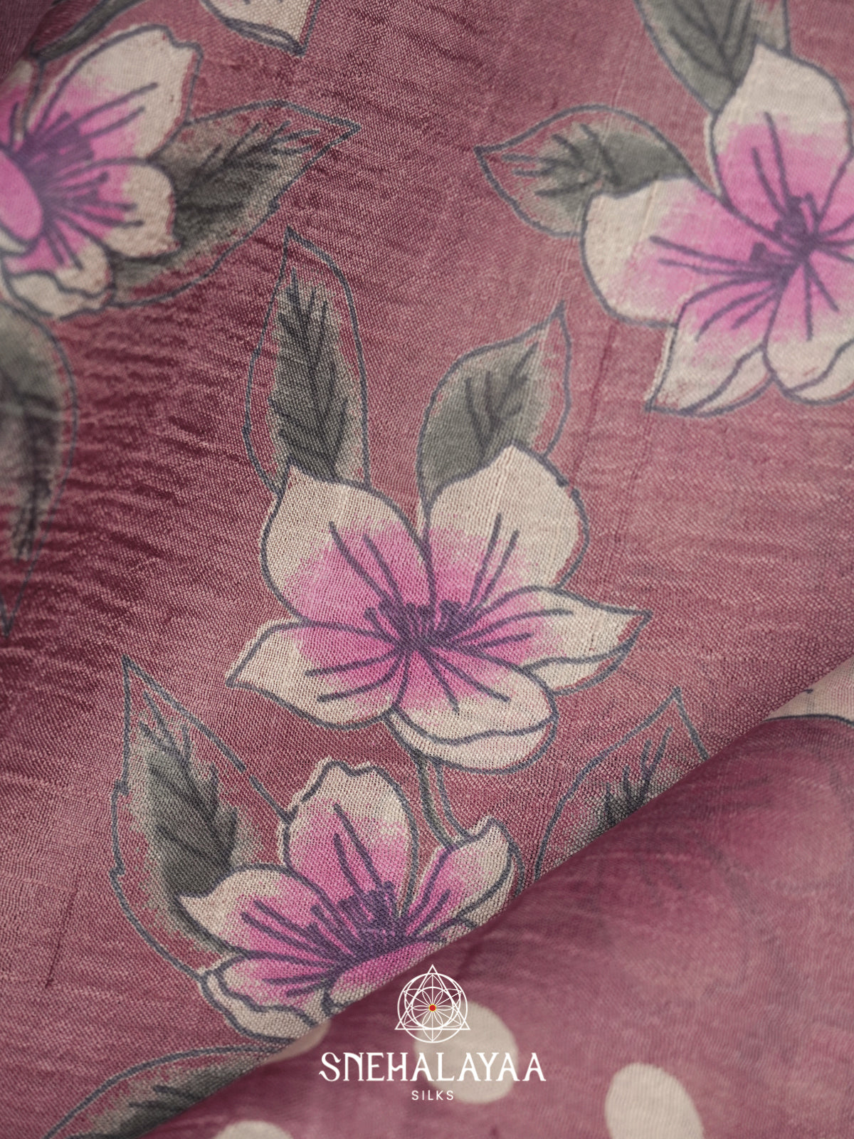 Mauve  Tussar Saree