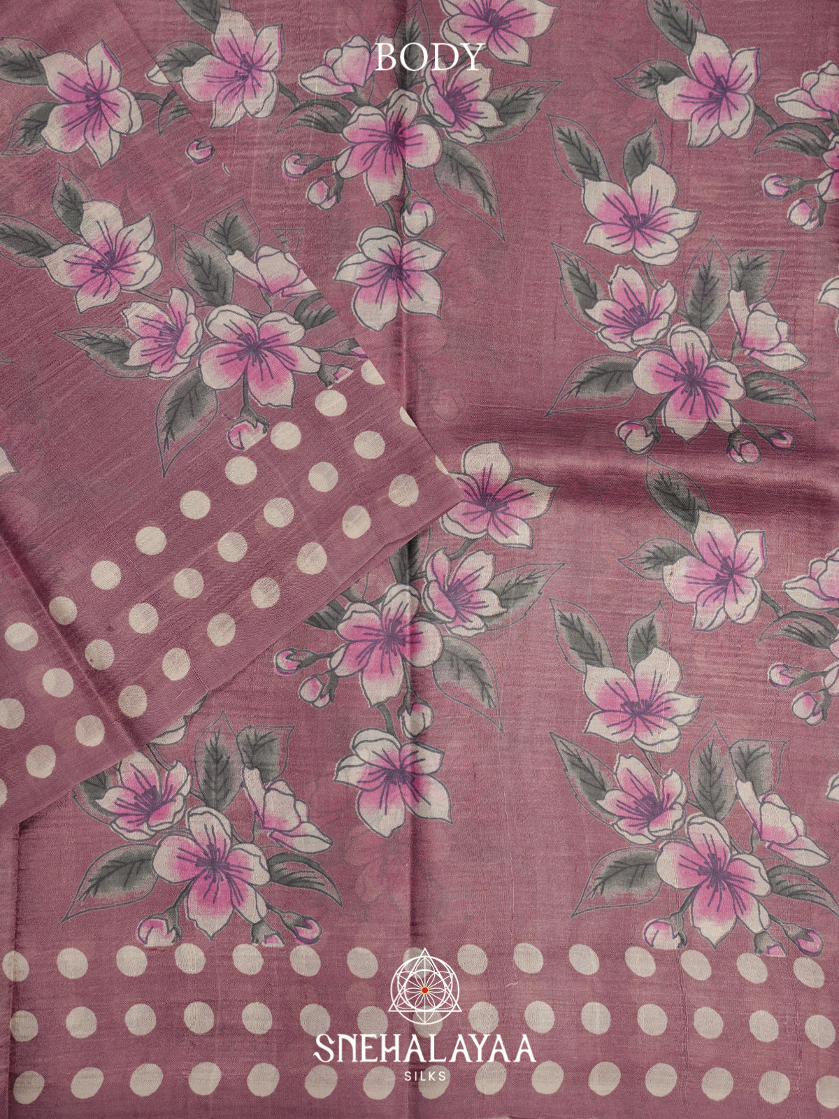 Mauve  Tussar Saree