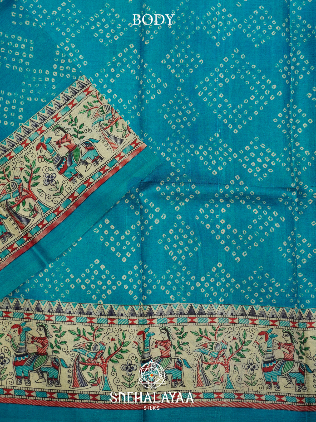 Sky Blue  Tussar Saree