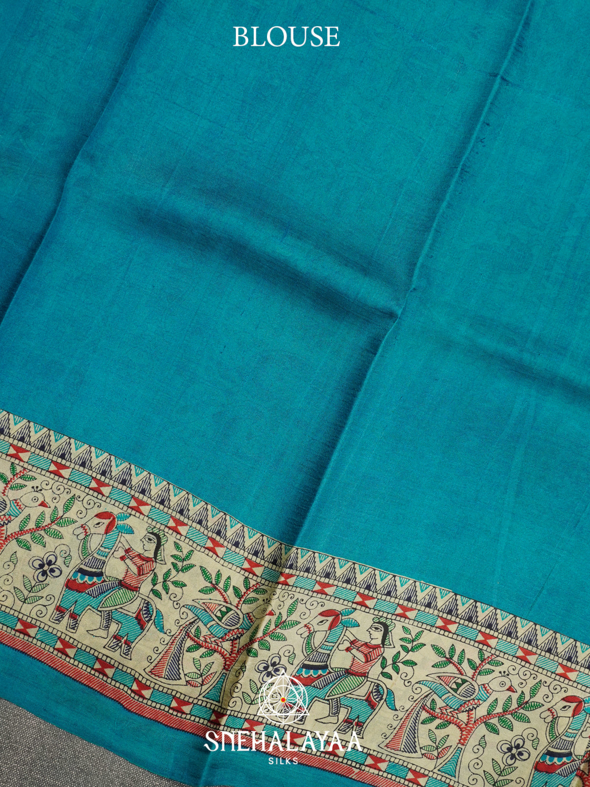 Sky Blue  Tussar Saree
