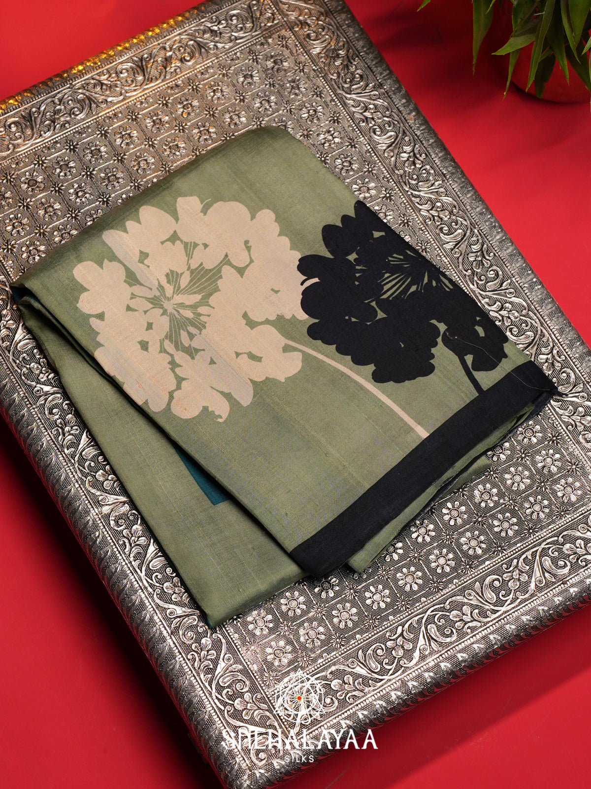 Mint Green  Tussar Saree