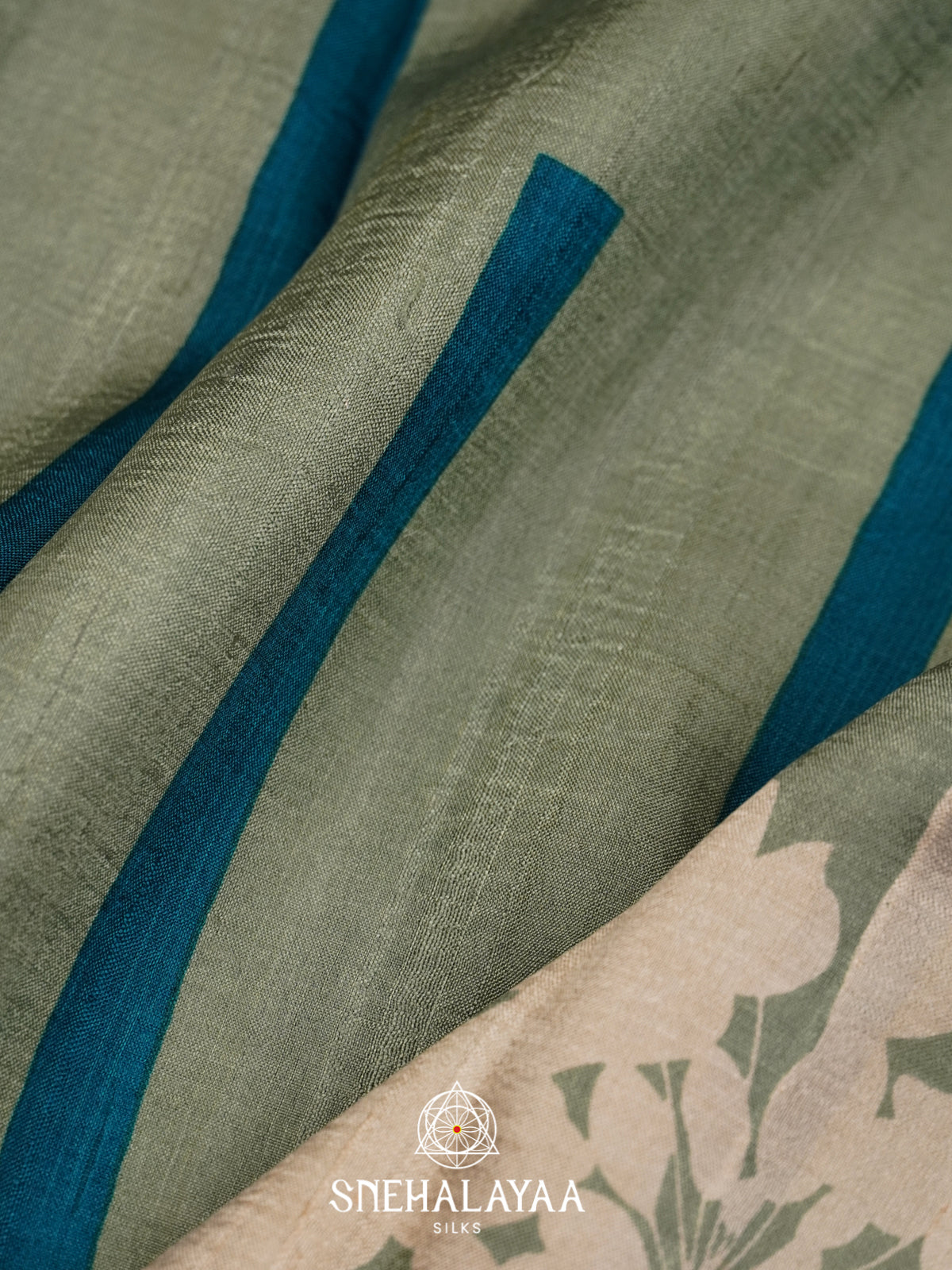 Mint Green  Tussar Saree