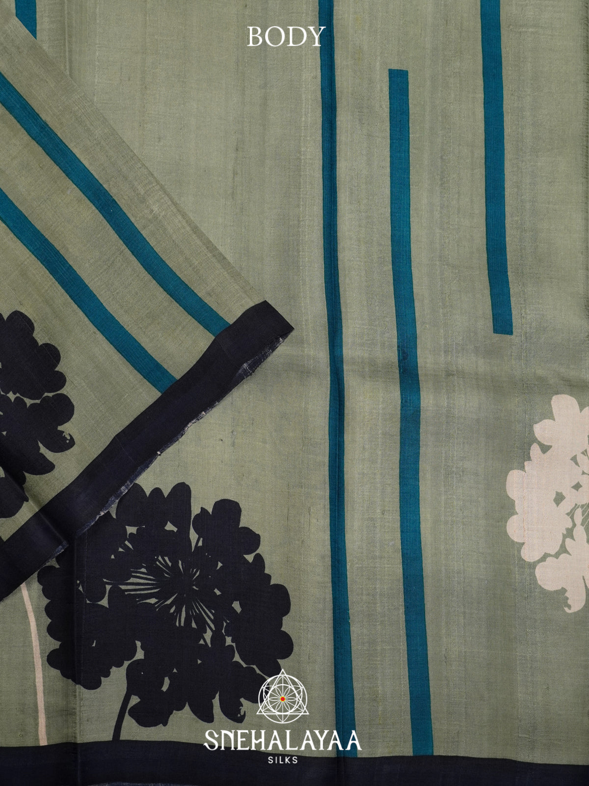 Mint Green  Tussar Saree