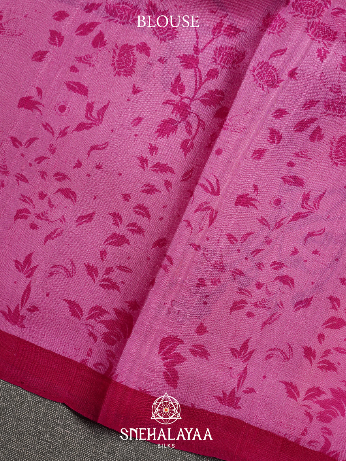 Pink  Tussar Saree
