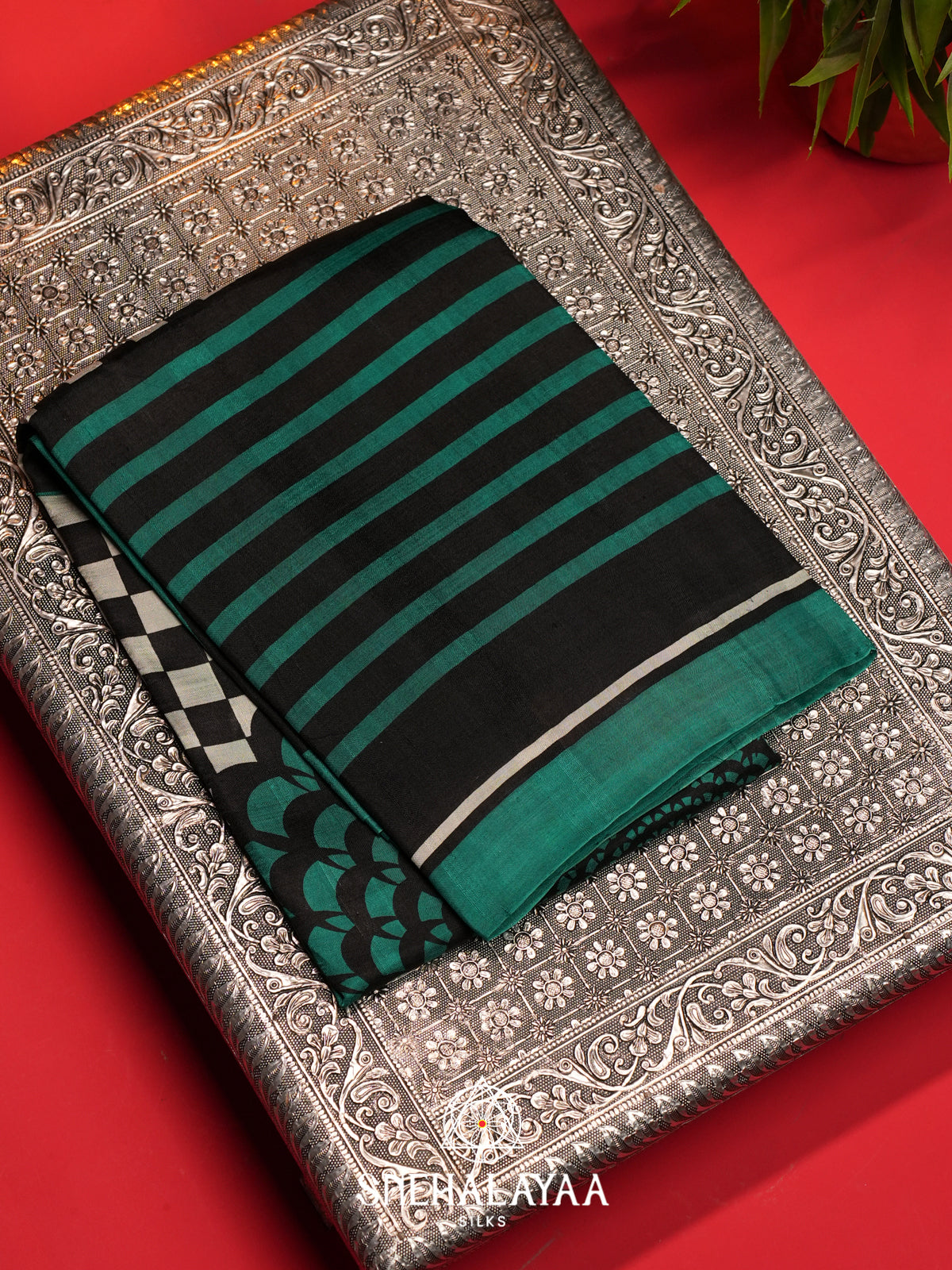 Black  Tussar Saree