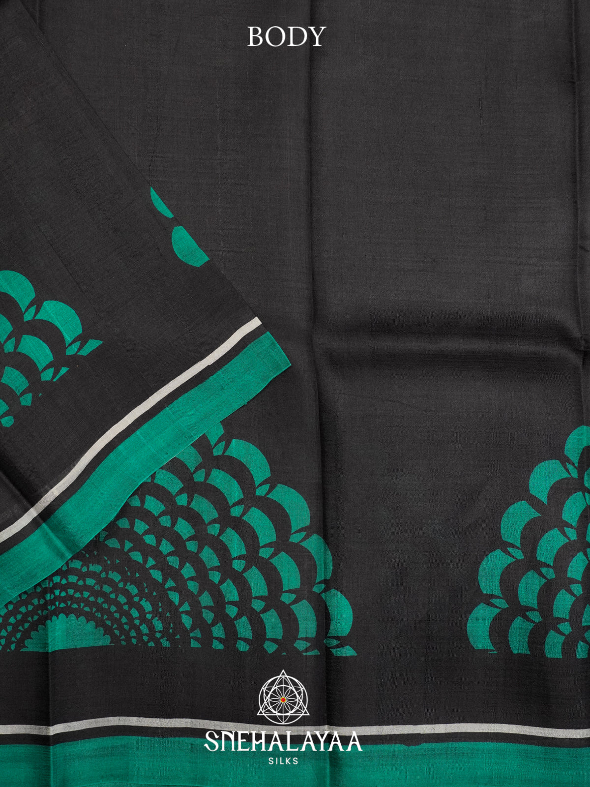Black  Tussar Saree